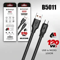 кабель usb - microusb deespi ds56 120w шнур для телефона, черный, длина 1м  фото