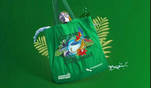 брендированная сумка шоппер с логотипом триколор под акцию "стань ближе к природе с триколор"  фото