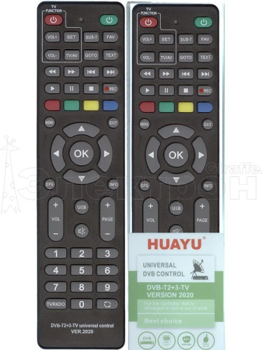 пульт универсальный dvb-t2 +tv version 2021 для разных моделей т2 приставок  фото