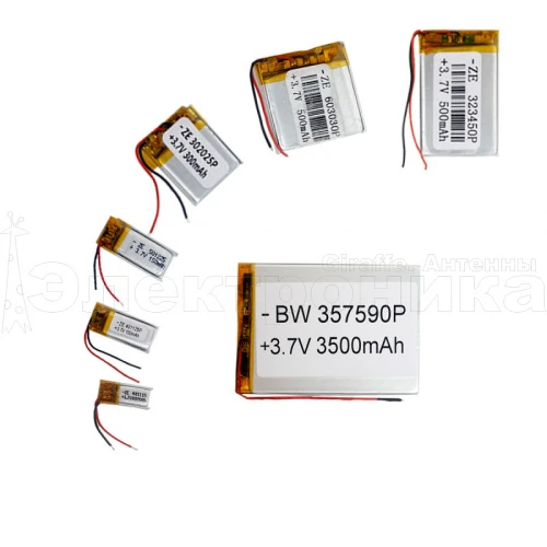 аккумулятор li-pol 11*65*110, с проводом  3,7v , 10000mah  фото