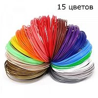abs пластик для 3d ручки орбита d-17 (15 цветов,10м)  фото