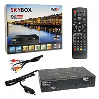 Ресивер  эфирный HD (DVB-T2)  SKY BOX DVB-T6000 (A)     мет/диспл/кнопки/шнур 3RCA  от магазина Электроника GA