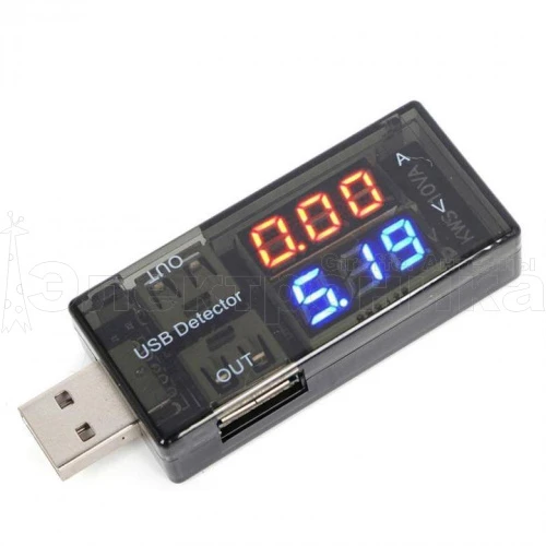 usb тестер keweisi kws-10a для измерения напряжения usb портов, зарядных устройств, powerbank  фото