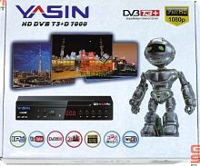 Цифровая приставка HD YASIN Robot эфирный DVB-T2/C тв приставка бесплатное тв тюнер медиаплеер от магазина Электроника GA