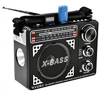радиоприемник переносной waxiba xb-202ur usb/tf/mp3-проигрыватель, фонарь, питание аккумулятор  фото
