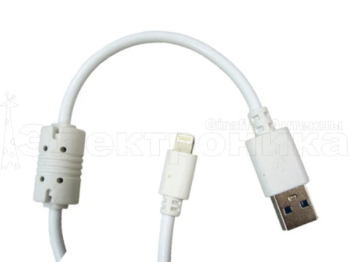 кабель usb 2а орбита ps-91 (для iphone5/6/7, фильтр) 1,5м/10/250  фото
