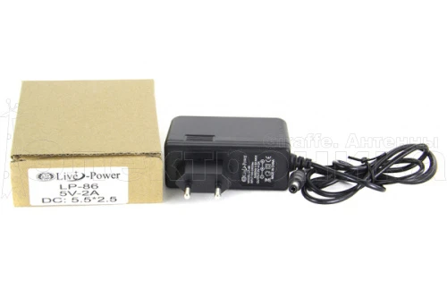 блок питания live-power lp86 5в, 2a адаптер 220 -5v/2a, шнур 1 м, штекер 5.5*2,5 мм   фото