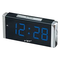 часы электронные настольные vst731t-5 синие цифры (говорящие)  фото