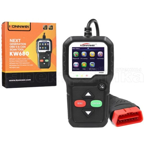 автосканер obd konnwei kw680 (obd2) неисправности и характеристики на телефон или ноутбук  фото