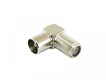 разъём   №10 у   fмама - tvпапа  угловой ot-avt14 переходник гнездо f - штекер tv, никелевый  фото